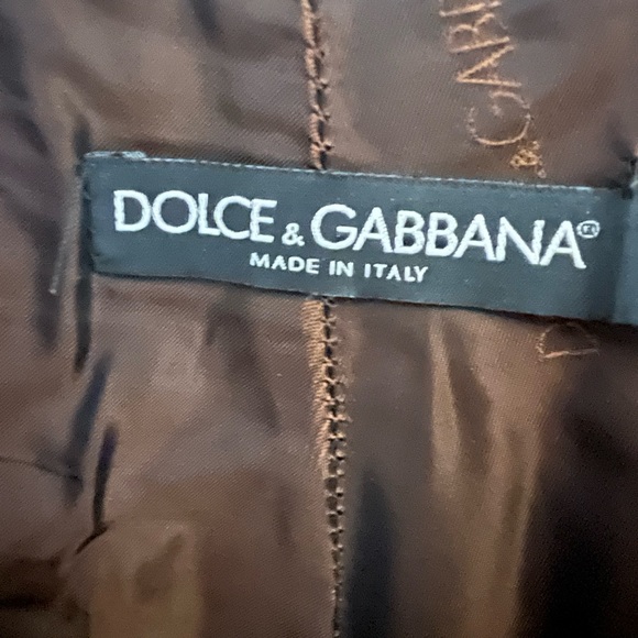 Dolce and Gabbana Metallic Leather Pants - Picture 3 of 8